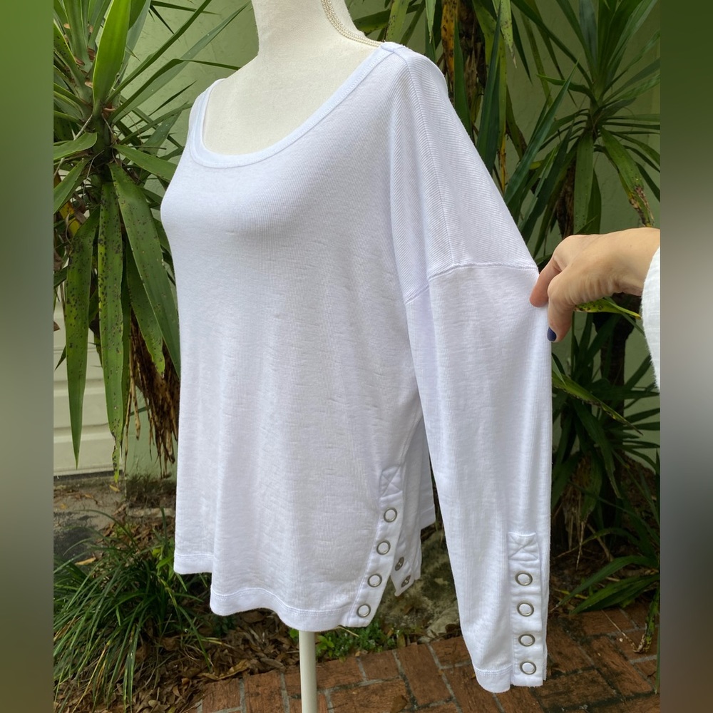 Chaser Anthropologie white Long Sleeve Tee